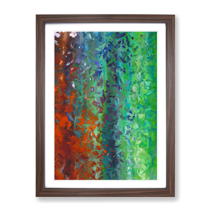 Without Proof Abstract - Wall Art, 36cm H x 27cm W, Walnut Framed Paper, White