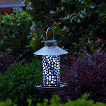  HSHD Solar Lighthouse Bird Feeder with Rotating Beacon Lamp -  14 Hanging Mesh Wild Bird Feeders for Outdoor Garden Decor Patio Lawn(Red)  : Patio, Lawn & Garden