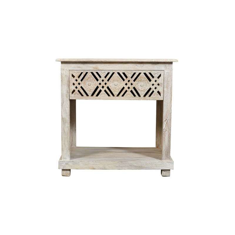 Table de chevet en bois massif Sheatown