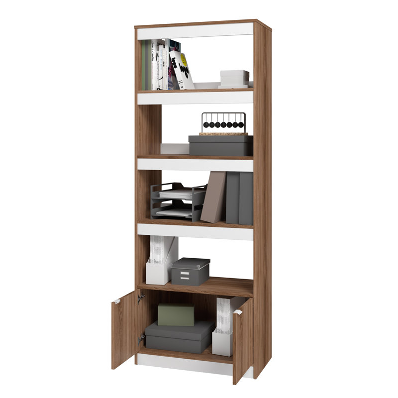Kamarianna Storage Bookcase, Dark Brown/White