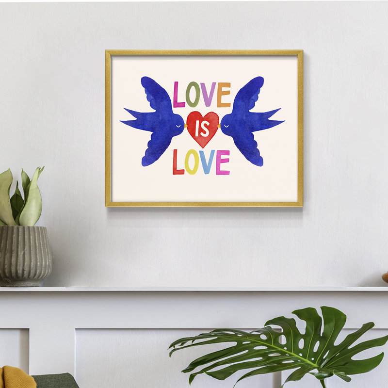 «Love Loudly», reproduction encadrée A, H 11 po x l 14 po