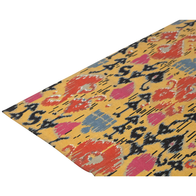 Flatweave Wool Ikat Area Rug in Multi