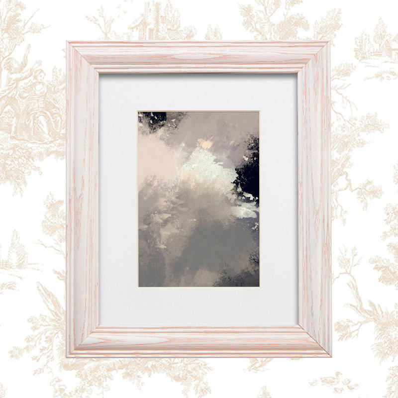 Cadre photo simple Ignacio, Blanchir, 18 po x 24 po emmêlé à 12 po x 18 po