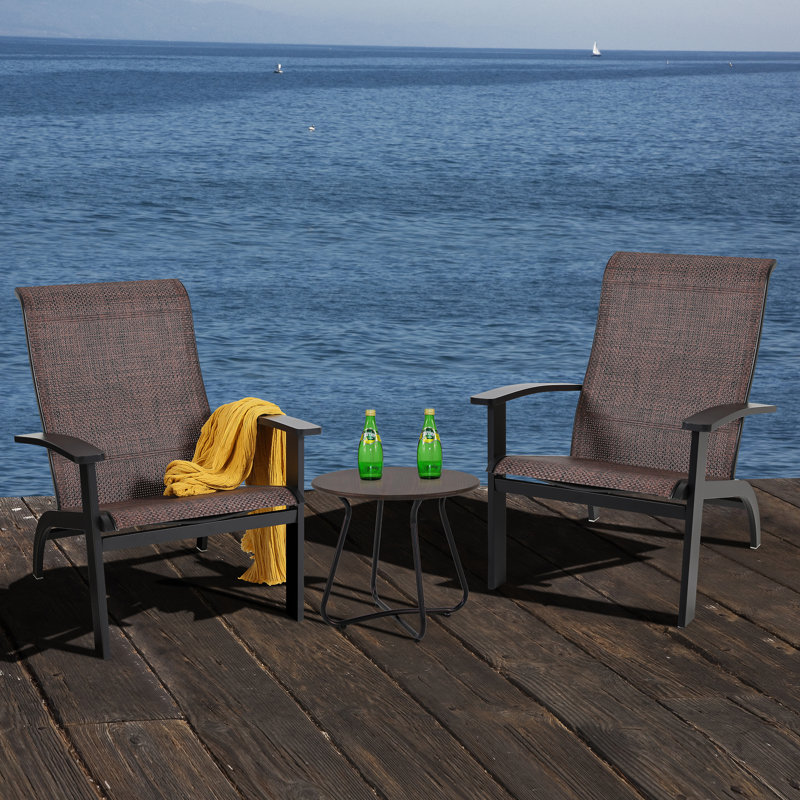 Lantha Patio Lounge Chair, Black, Black