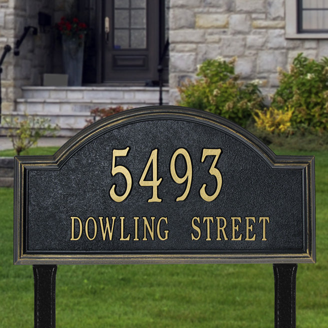 Providence 2-Line Lawn Address Sign, Yes