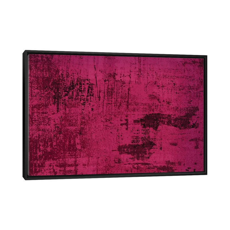 « mauve », impression sur toile, H 18 po x l 26 po x P 1,5 po, Pas de tapis, Toile avec cadre noir