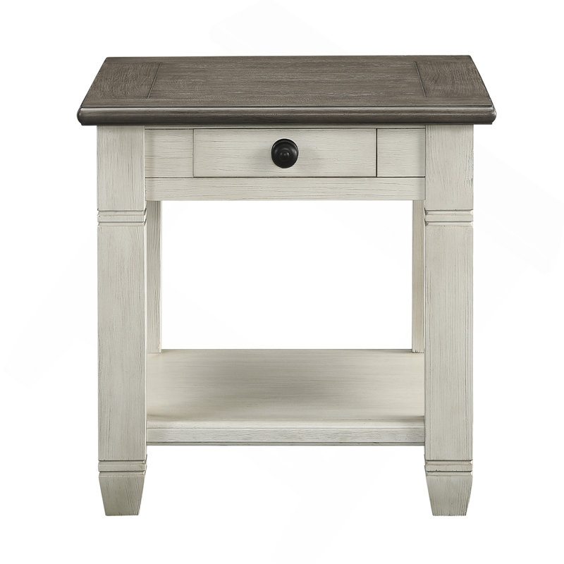 Table de bout en bois et brun Rosy