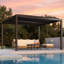 Pergola en aluminium avec toit à persiennes réglable l 10 pi x P 12 pi-132793768-131428984-131660594