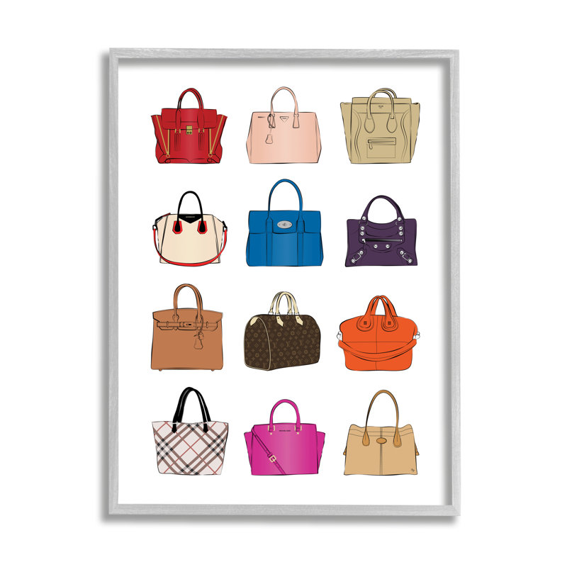 Tableau de sac à main Glam Designer, H 30 po x l 24 po, Estampe numérique Farmhouse