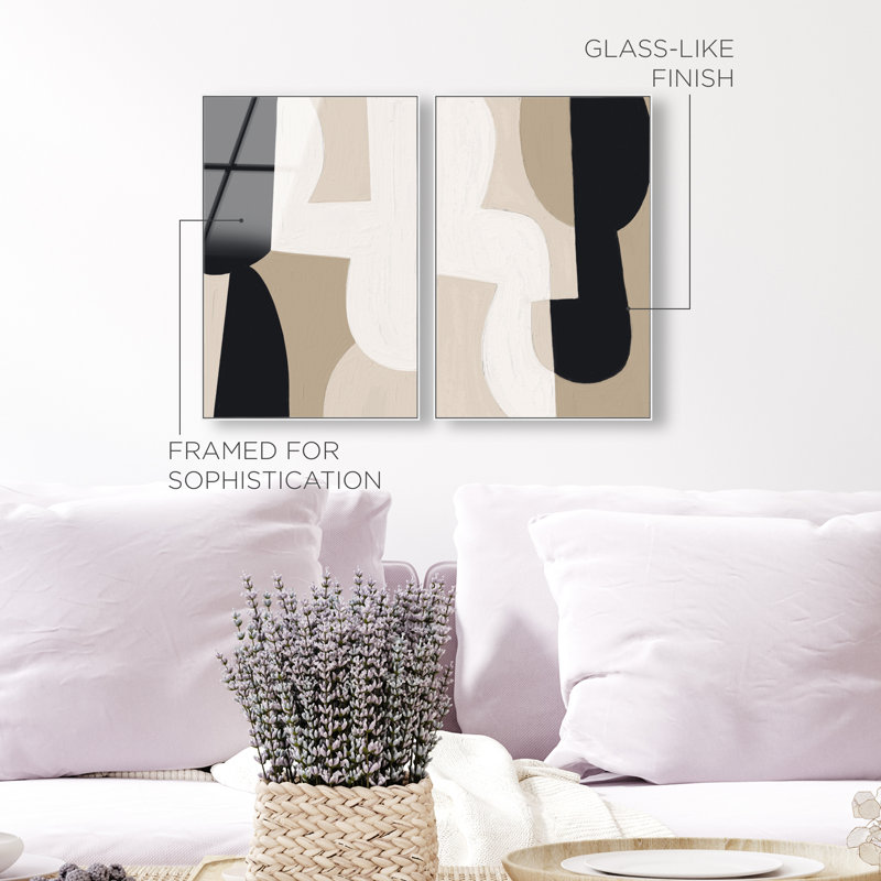 El Modernista Set High-Gloss Frameless Acrylic Glass Wall Art Abstract Print by Oliver Gal, Ready to Hang, 10 x 15