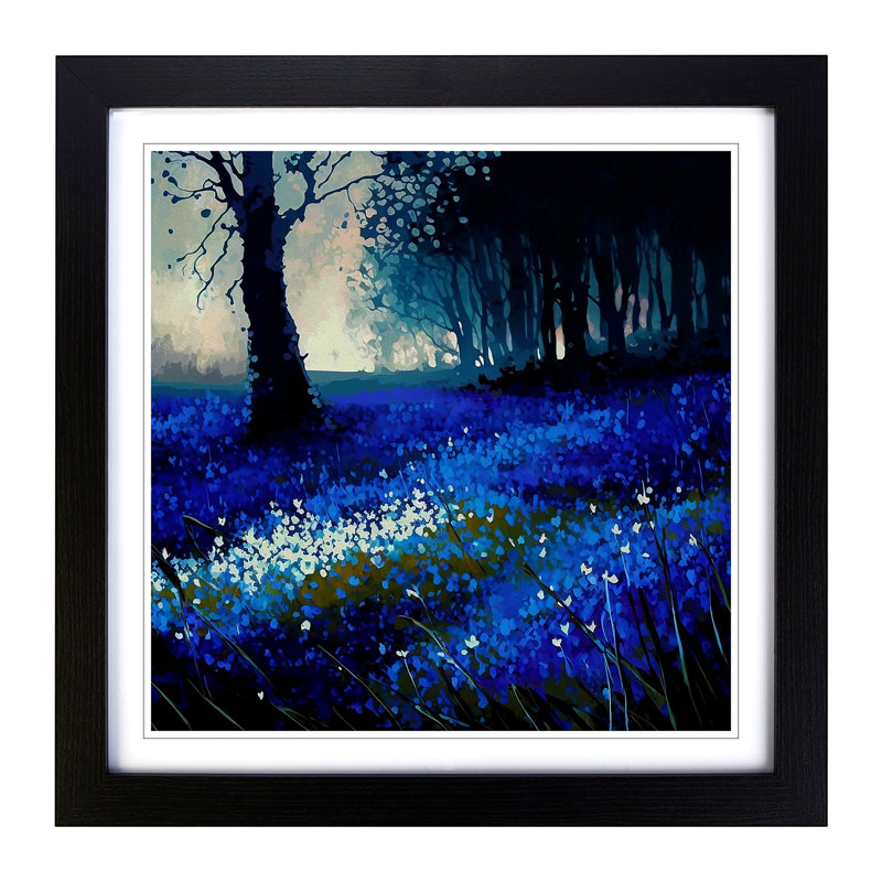 Single Picture Frame Print on Wood, Black