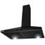 Hotte de cuisine murale convertible 217 pi³/min de 30 po en acier inoxydable peint en noir avec filtres à maillage et lumières à DEL-63469521