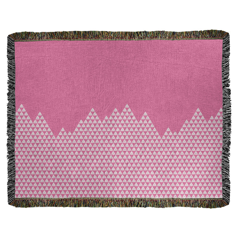 Couverture en coton tissé mountain Katelyn Elizabeth, l 37 po x L 52 po, Rose