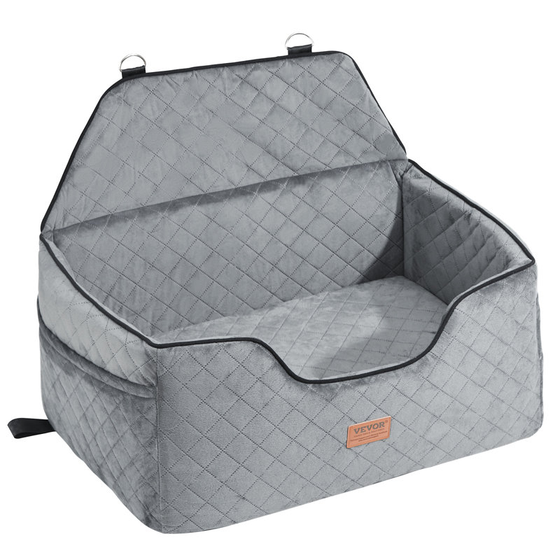 Siège d'auto pour chien pour chien de taille moyenne jusqu'à 55 lb, Gris