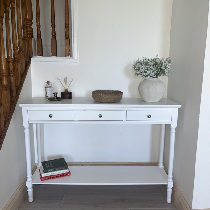 Three Posts Drawer Console Table for Hallway Living Room