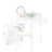 Corner Makeup Vanity Desk With Adjustable Folding Mirror, 3-color Led Lighting, Adequate Storage And Stool