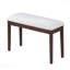 Banc de salle à manger 1 pièce - couleur noyer, siège rembourré, style moderne et classique
