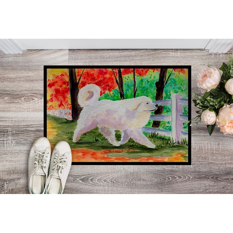 Paillasson d’intérieur antidérapant Great Pyrenees de Stockett, Rectangle 2 pi x 3 pi