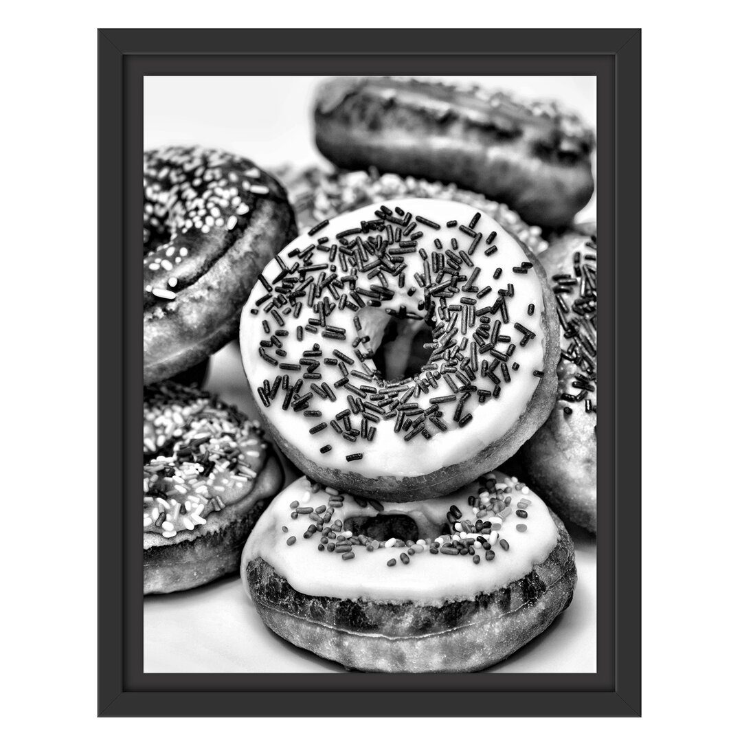 Gerahmtes Wandbild Donut Kuchen Liebesperlen