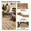 20 pièces de carreaux de pont en bois d'acacia brun-128509932-128509929