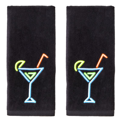NEON COCKTAIL EMB HAND-BLACK
