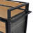 52.8" Wicker Outdoor Grill Cart with Plastic Wood Table, Rolling Island with Storage Cabinet, Double Handles, Grey