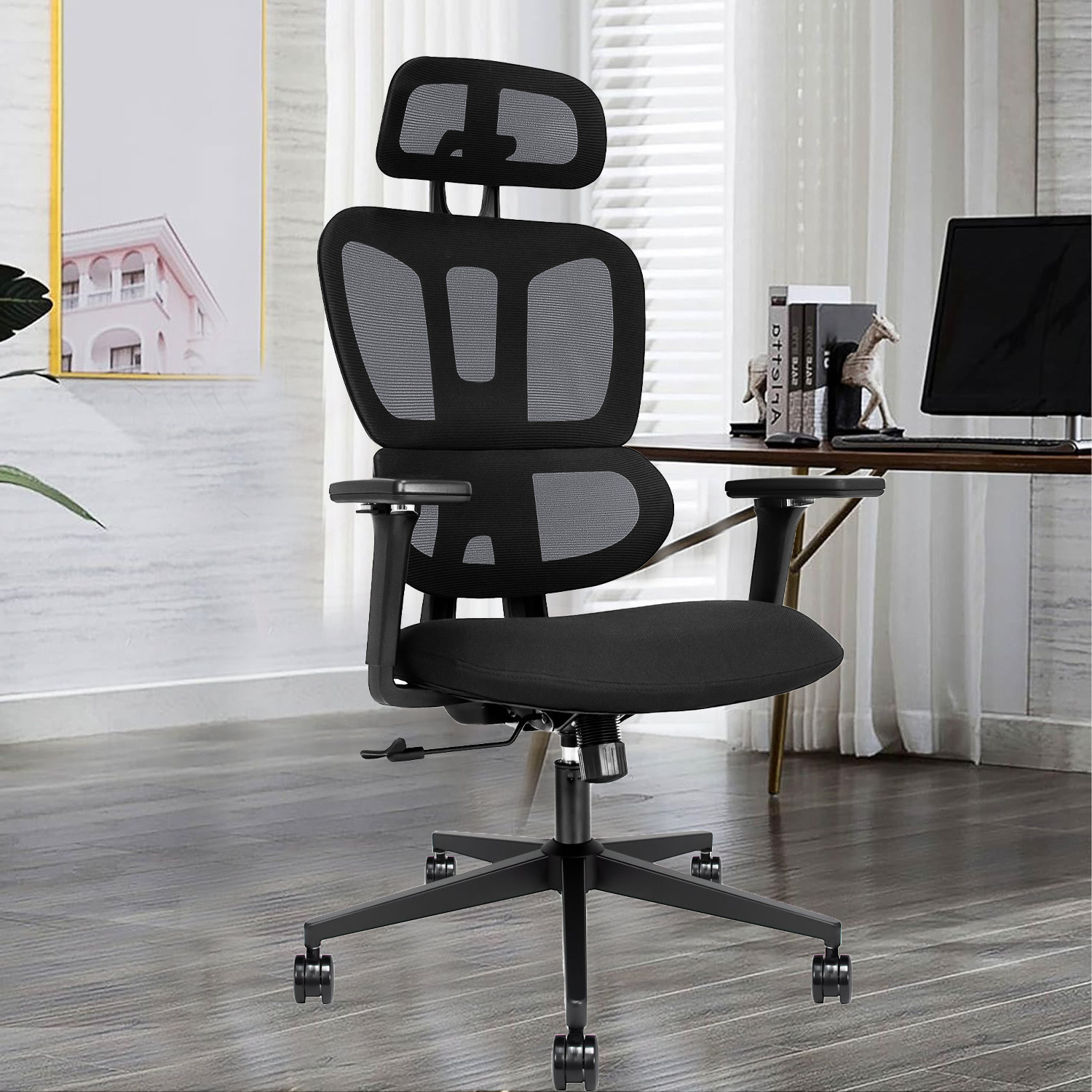 Inbox Zero Ladli High Back Mesh Office Chair, Ergonomic Desk Chair with Adjustable  Back Tilt and Swivel Wheels & Reviews
