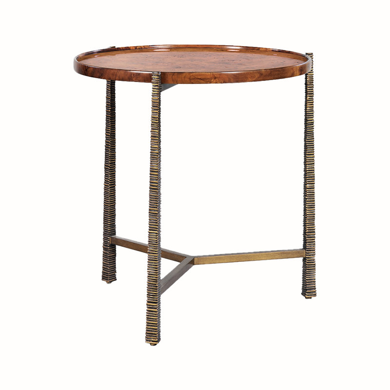Table d'appoint Reston & Cara, Bois noueux rustique, Grand