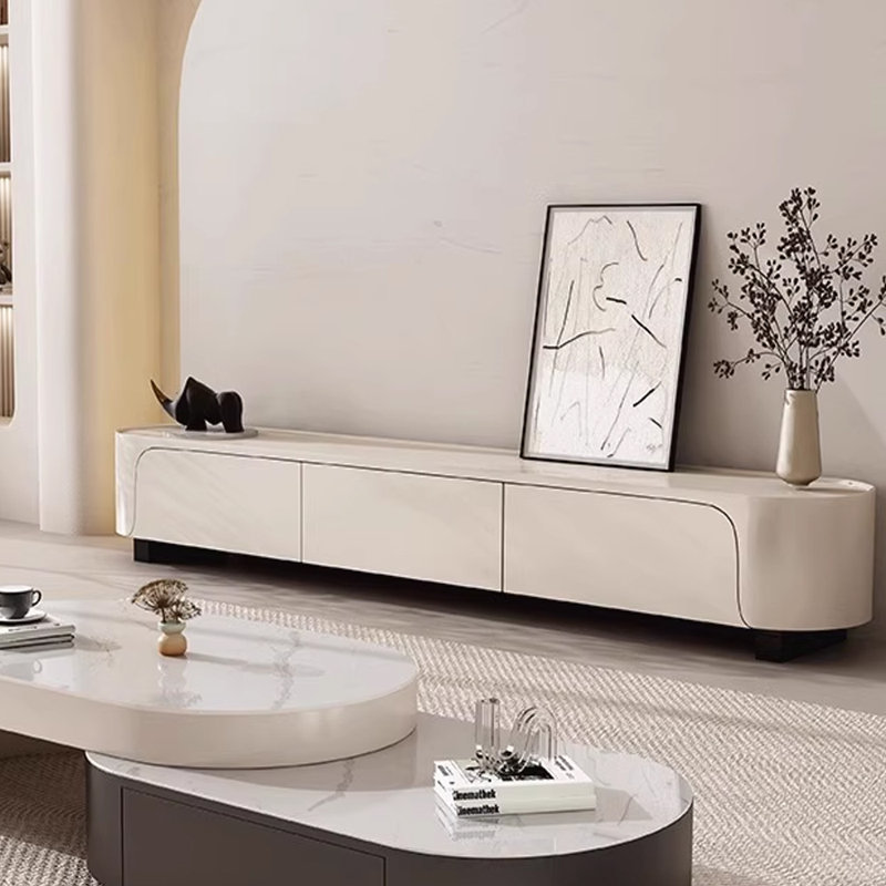 Meuble télé léger de style crème de luxe, H 15,74 po x L 78,74 po x l 15,74 po