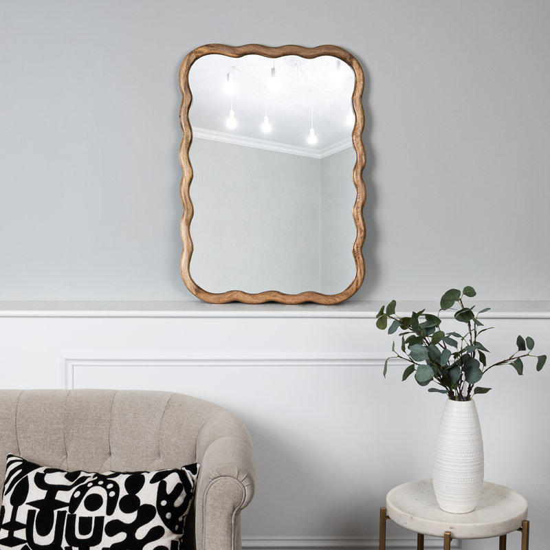 Solid Wood Wavy Mirror