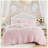 5-Piece Full/Queen Solid Pink Comforter Set