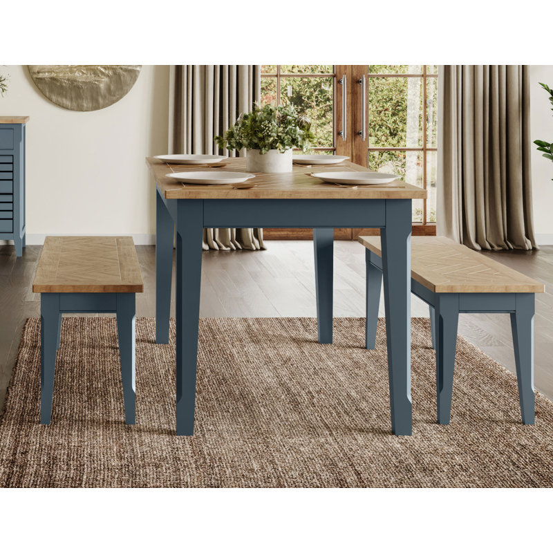 Signature Blue Oak Dining Table