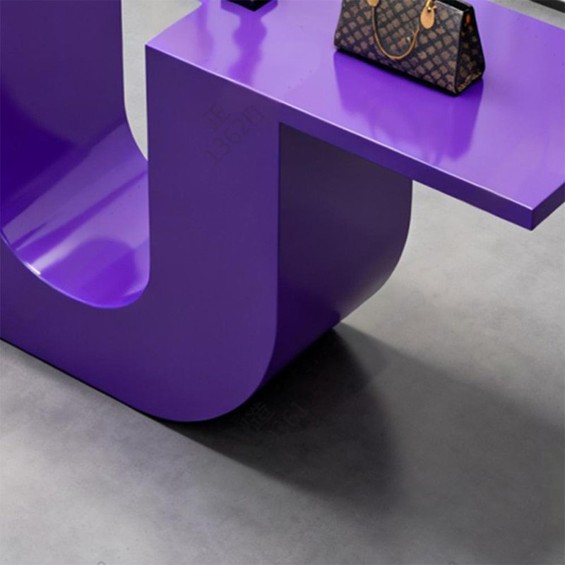 Table de présentation en forme de U mauve, H 29,53 po x l 39,37 po x P 15,75 po