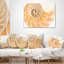 Nautilus brun clair - coussin imprimé abstrait-31040575-31040579