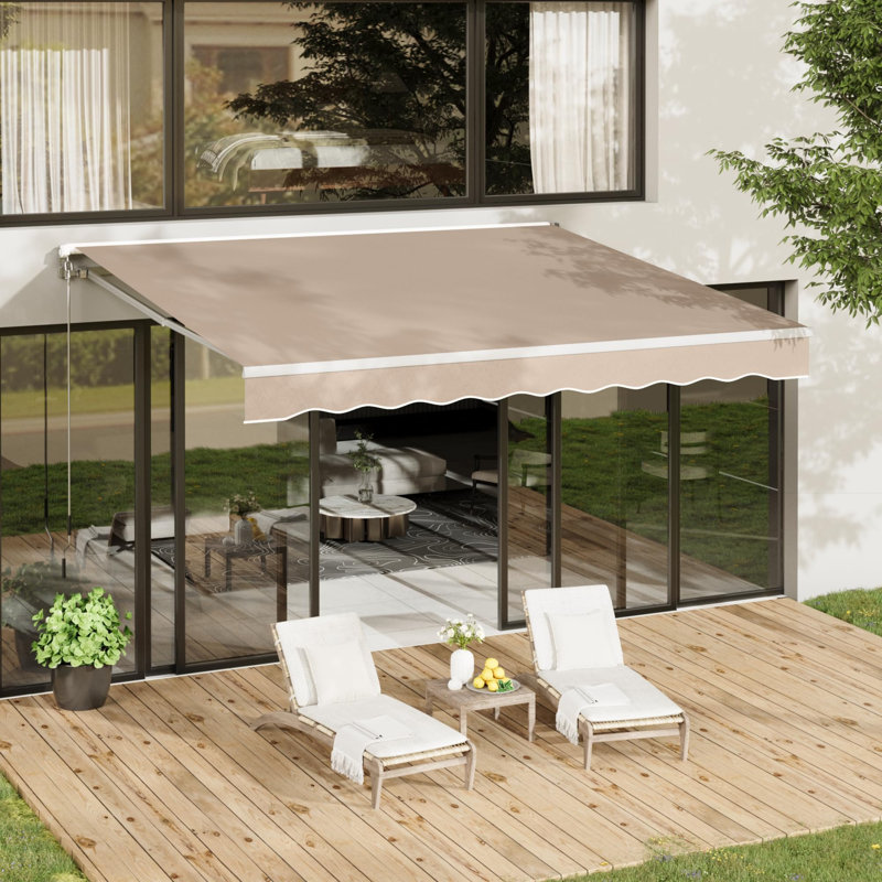 Retractable Awning Replacement, Beige, 8" H x 156" W x 120" D