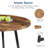 Kilwin 3-Piece Anti Brown/Black Modern Round Dining Table Set with 2 Chairs, Space-Saving Kitchen & Breakfast Nook Dining Set, Compact Small Space Bistro Dining Room Table Set-1596648597