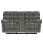 Ensemble 2 pièces: canapé inclinable et causeuse console, gris-130106120