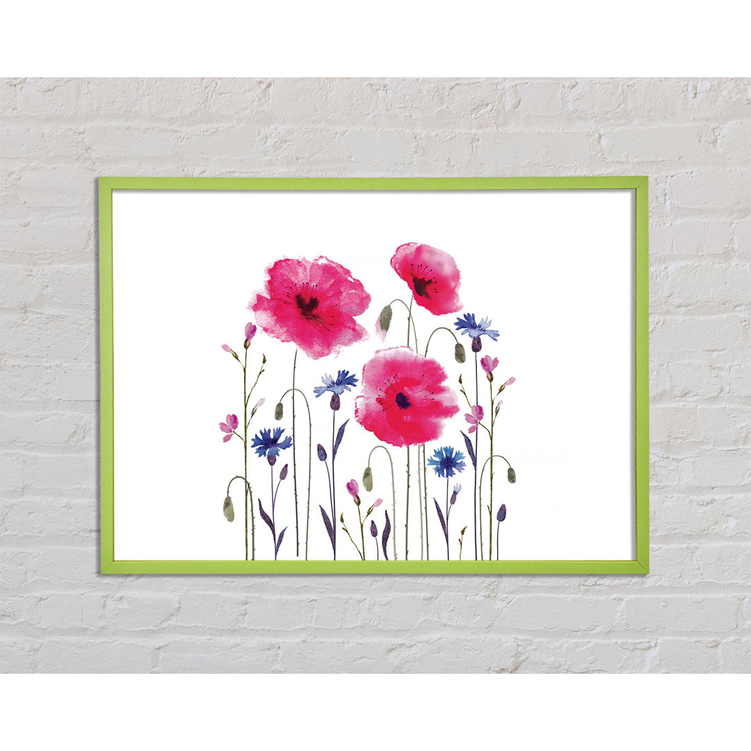 Enye Pink Poppy Abstract - Einzelner Bilderrahmen Kunstdrucke