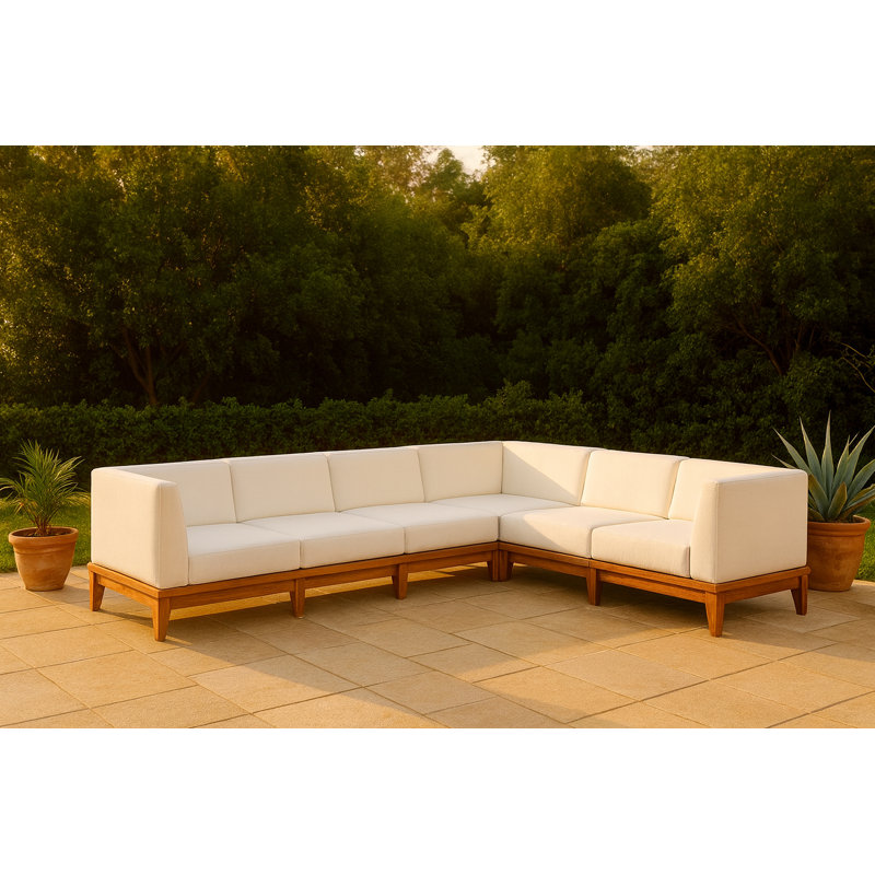 Imperia 131" Wide Outdoor Right Hand Facing Patio Sectional with Cushions