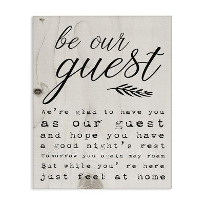 «Be Our Invité Poem Cursive», impression