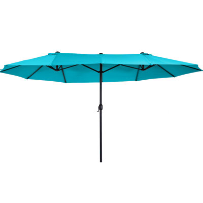 Extra Large Patio Umbrella, Double-Sided Outdoor Umbrella With Crank Handle And Air Vents For Backyard, Deck, Pool, Market (Without Base)