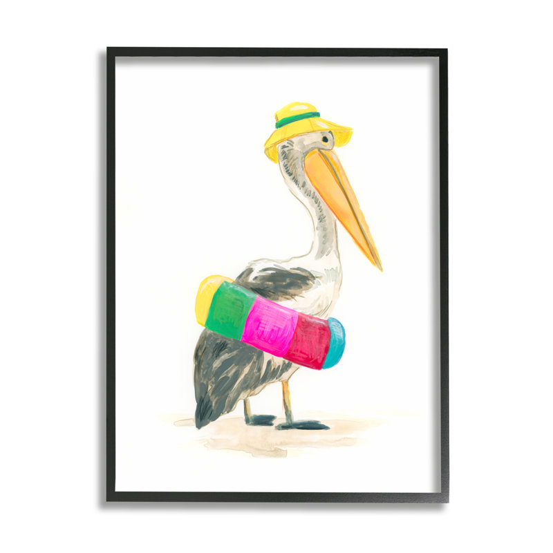 Az-945 - Pelican and Beach Tube par June Erica Vess, H 30 po x l 24 po x P 1,5 po
