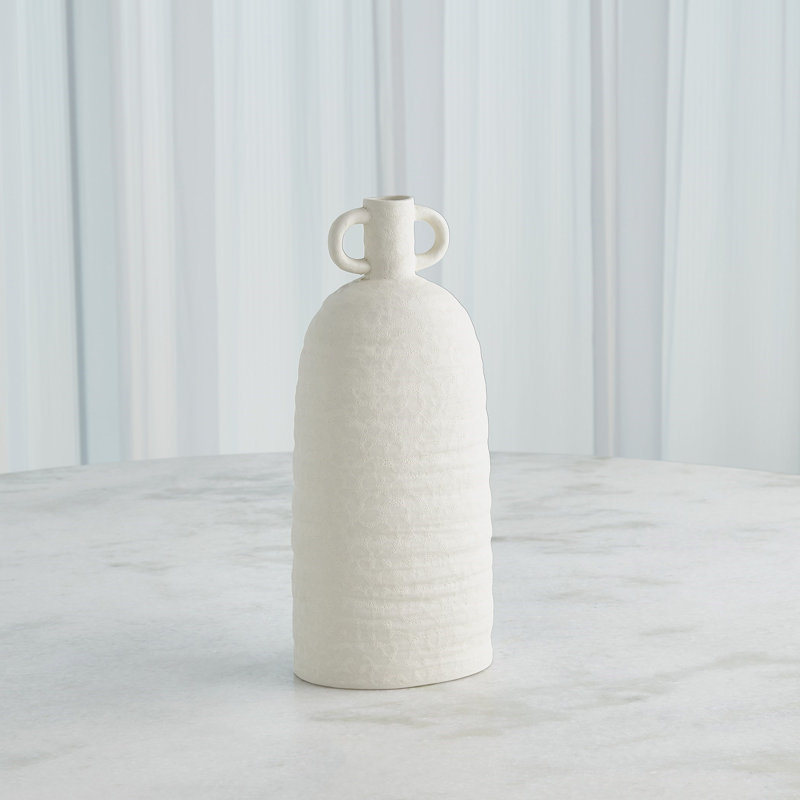 Sahara Handmade Ceramic Table Vase, 14.75" H x 6.5" W x 5" D