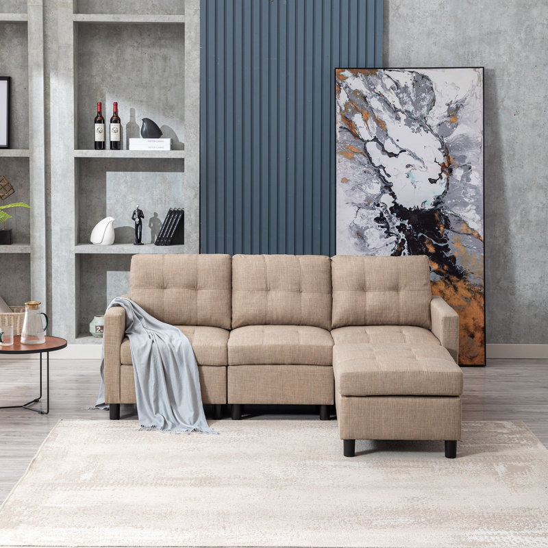 Modular Sofa & Chaise with Ottoman