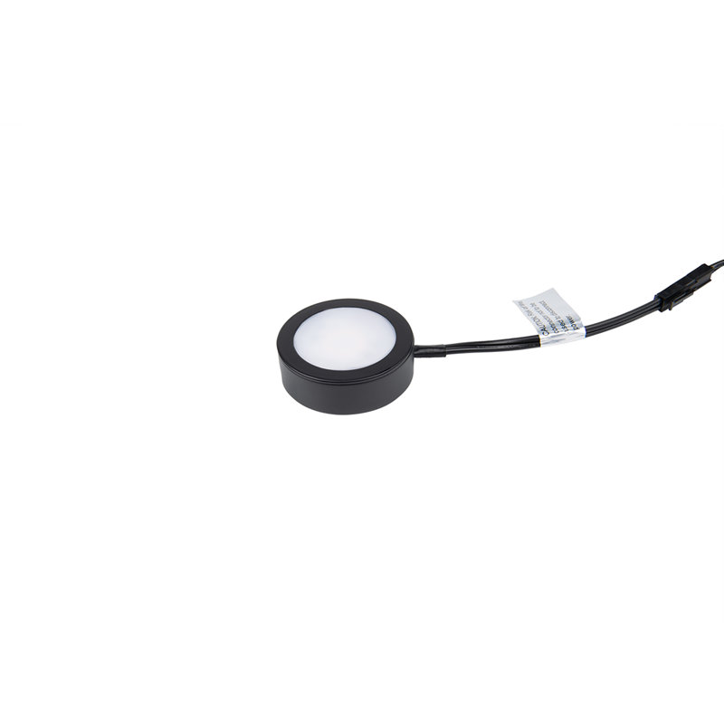 Black LED Puck Light with Acrylic Diffuser