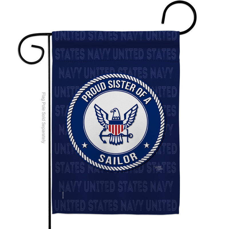 Drapeau de jardin en polyester 18,5 x 13 po Proud Sister Sailor Garden