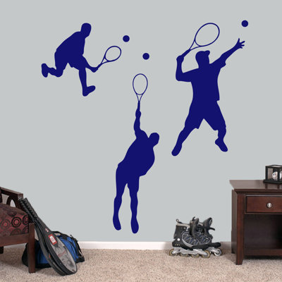 Ensemble 3 pièces de décalcomanie murale tennis de tennis Ansorge