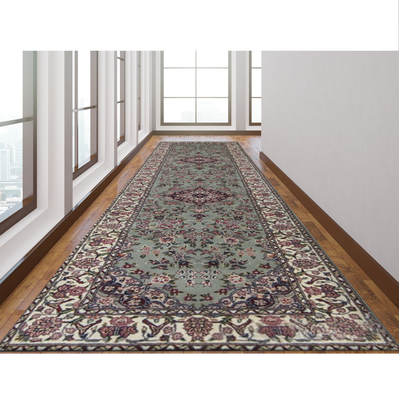 Wool Oriental Area Rug, Runner 2'6" x 10'