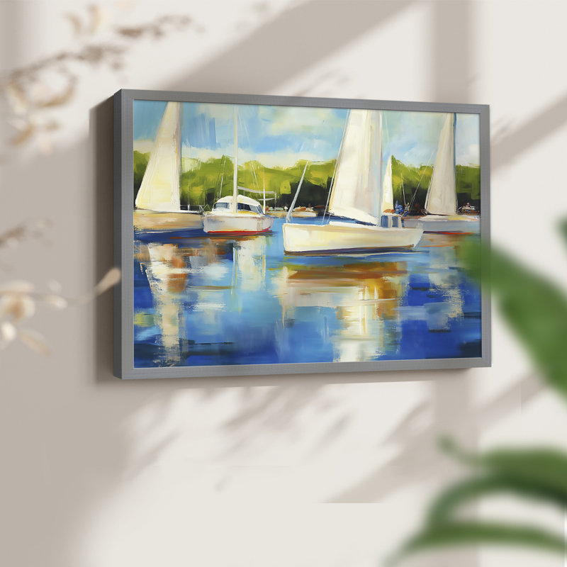 Nautical Series-LXVI -Framed Print - Restickable, Gris, H 11 po x l 14 po