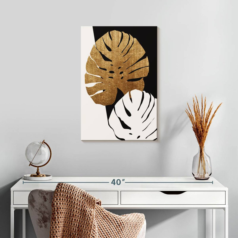 Harnek Monstera Leafs doré, H 24 po x l 16 po